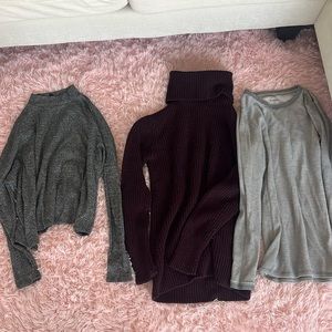 Lot of sweaters A&F, h&m, target size small